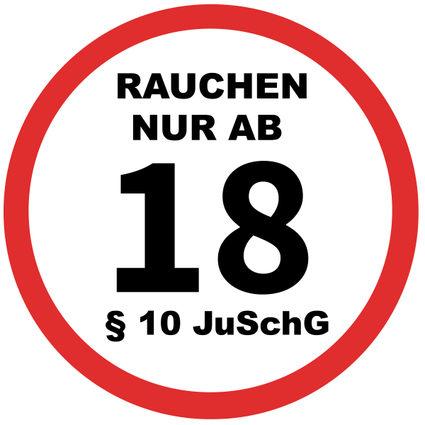 JuSchG Paragraf 10, Rauchen nur ab 18!