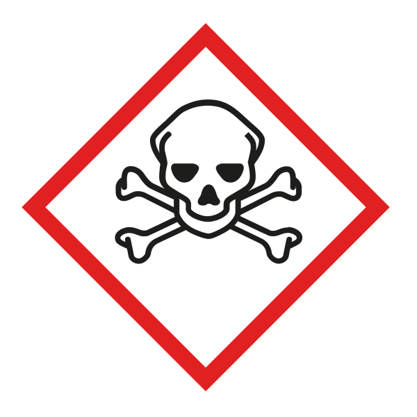 Warnschild mit Totenkopf