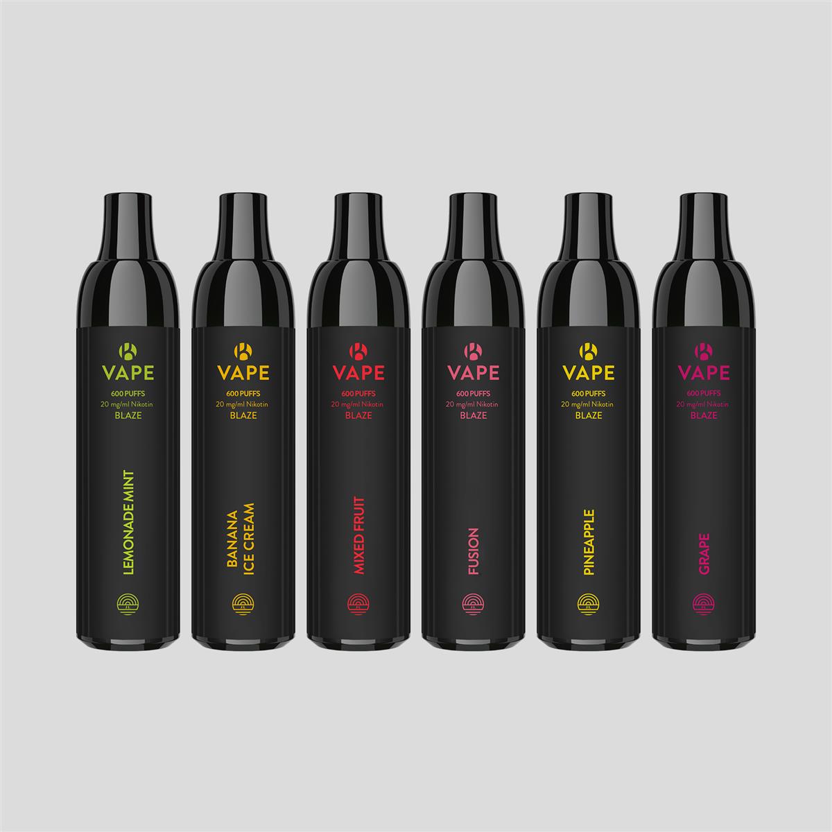 E-Zigarette K-Vape Blaze 6-er Pack All Tastes