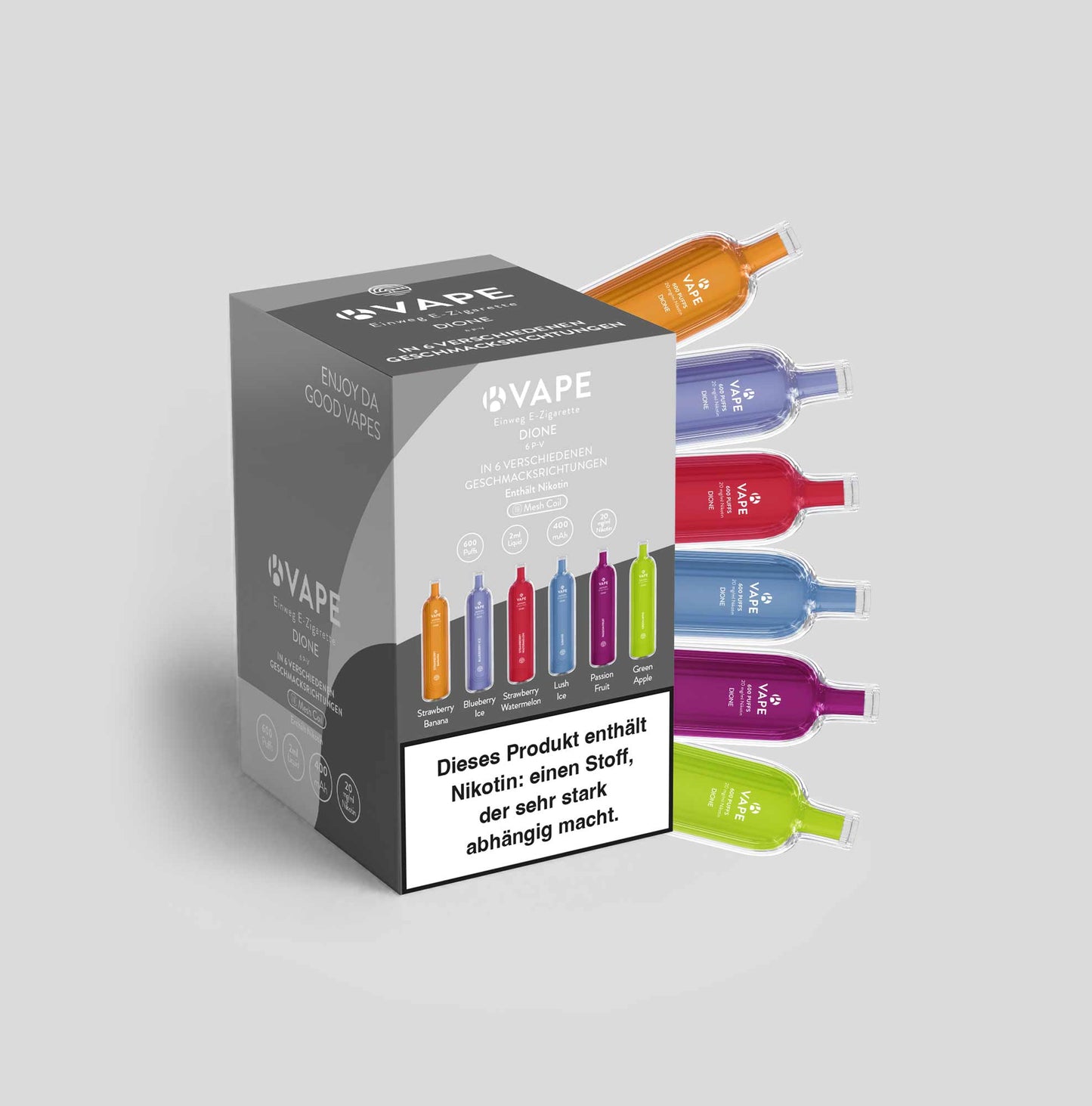 E-Zigarette K-Vape Dione 6-er Pack All Tastes