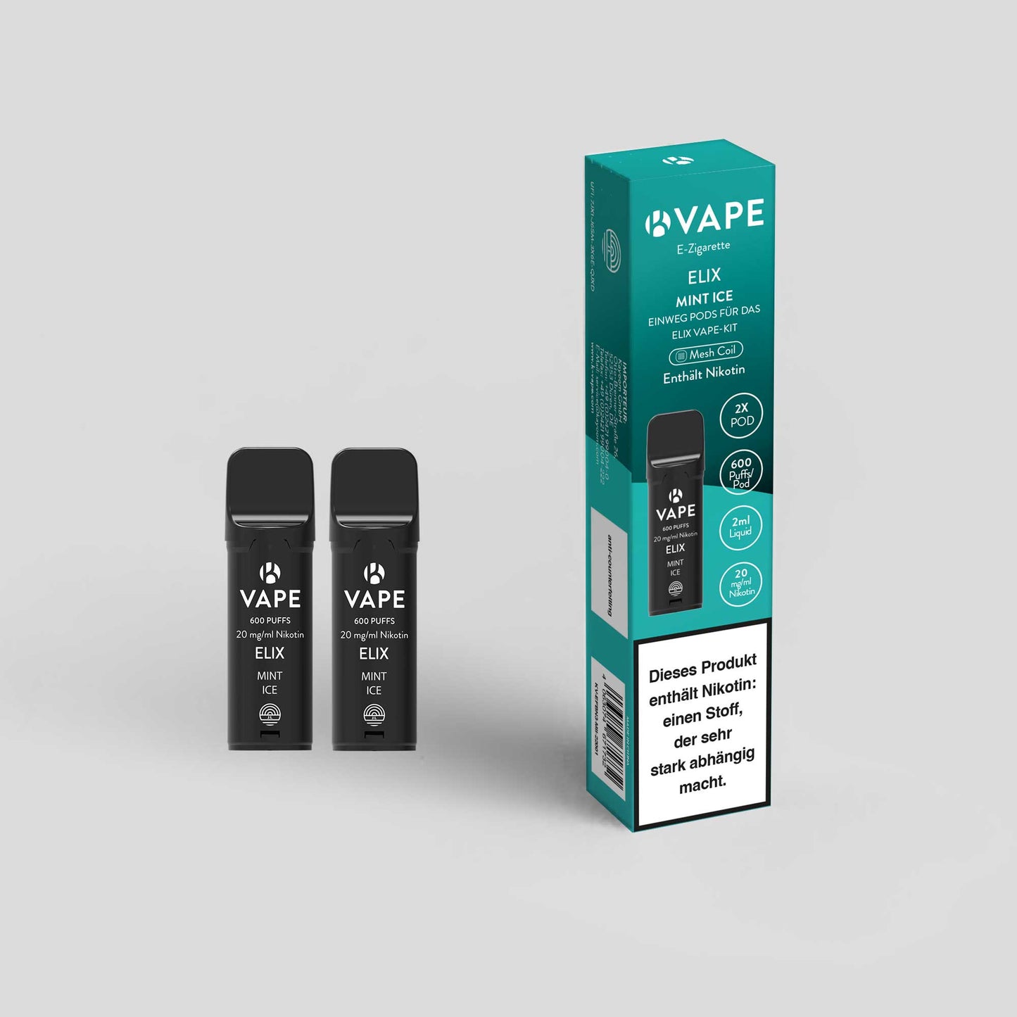 E-Zigarette K-Vape Elix - 2x Nachfüllpods 6-er Pack All Tastes