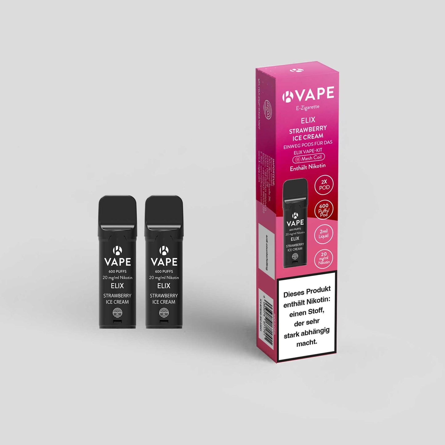 E-Zigarette K-Vape Elix - 2x Nachfüllpods 6-er Pack All Tastes